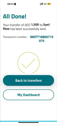 Bank transfer screenshot design